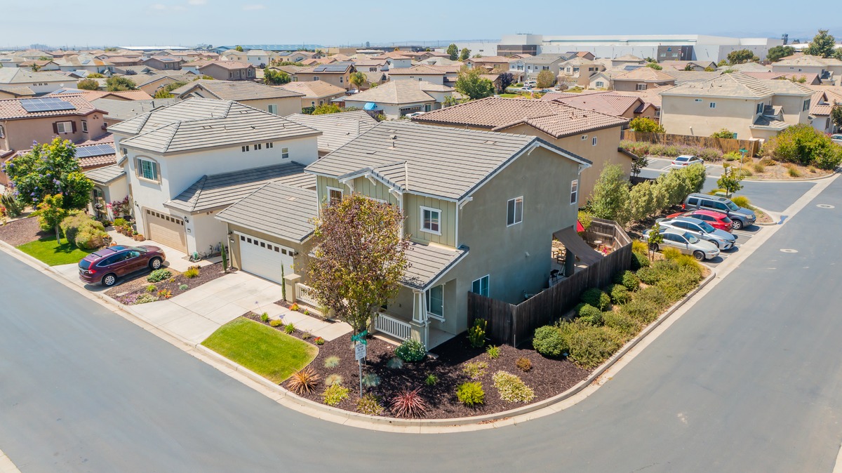 Aerial view of a Central Coast real estate listing